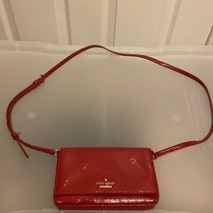 Red Kate Spade cross body bag